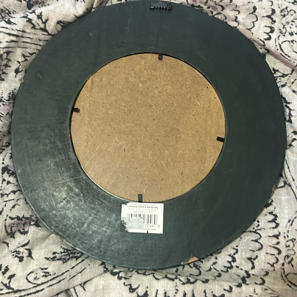 90’s Celestial Sun and Moon Wall Wooden Vintage Mirror Decor - Black and Orange - Picture 3 of 6